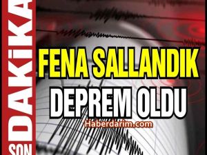 Son dakika...Deprem oldu.
