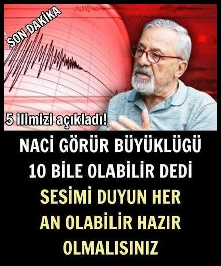 Deprem uzmanı Prof. Dr. Naci Görür açıkladı galerisi resim 1