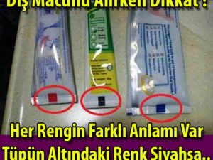 DİKKAT! Eğer Tüpün Altındaki Renk Siyahsa... İşte Anlamları...
