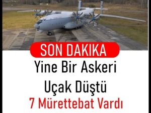 Yine bir askeri uçak düştü.