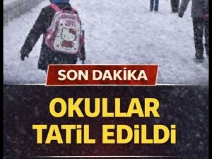 Okullar tatil edildi