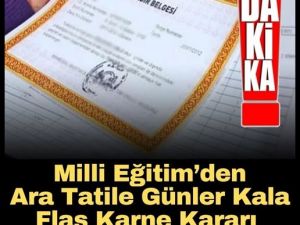 MEB'den Flaş Karne Kararı