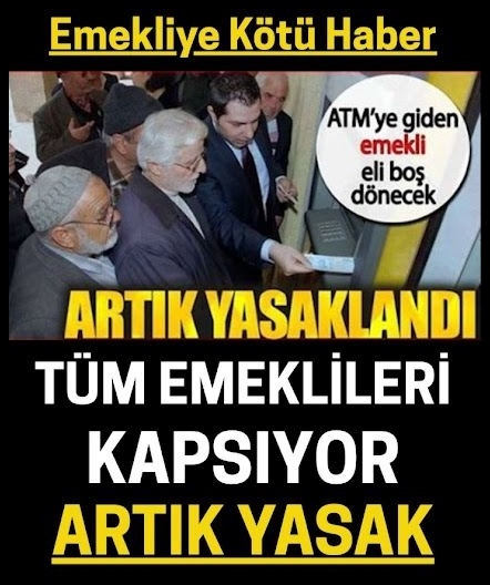 Tüm emeklileri kapsıyor artık yasak. galerisi resim 1