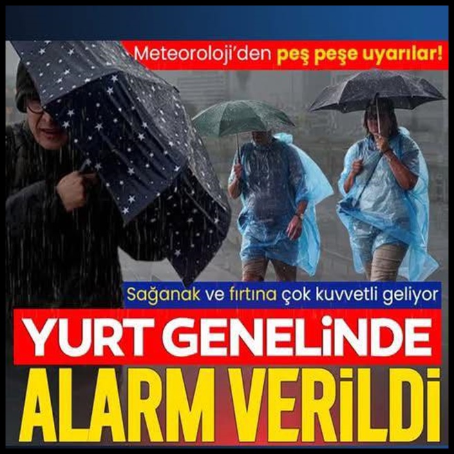 Yurt genelinde alarm verildi.