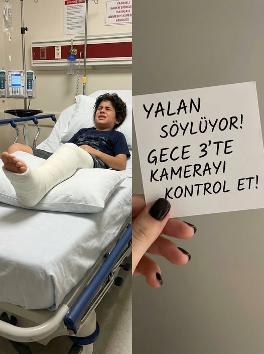 Oğlumun bacağı kırıldıktan sonra ona bakmak için hastaneye gittim