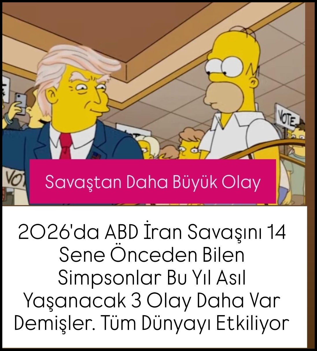 Simpsonlar'dan 2026 tahminleri