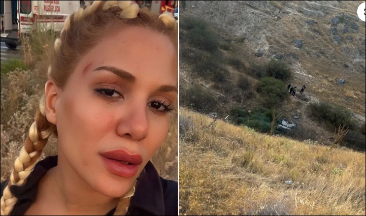 Aracı takla atıp yandı! galerisi resim 1