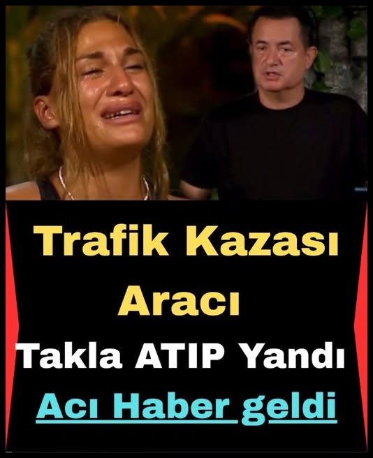 Aracı takla atıp yandı!