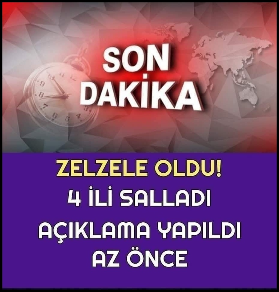 4 İlimiz Arka Arkaya Zenzeleyi Yaşadı..