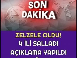 4 İlimiz Arka Arkaya Zenzeleyi Yaşadı..