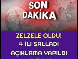 Peş peşe deprem oldu!