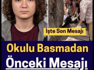 Saldırganın okulu basmadan önce