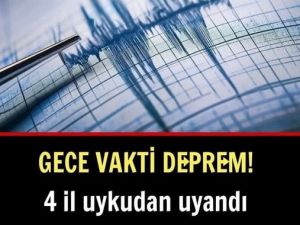 Peş peşe deprem oldu.