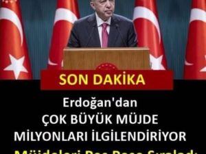 Cumhurbaşkanı Erdoğan Müjdeyi Buradan Vermek İstiyorum