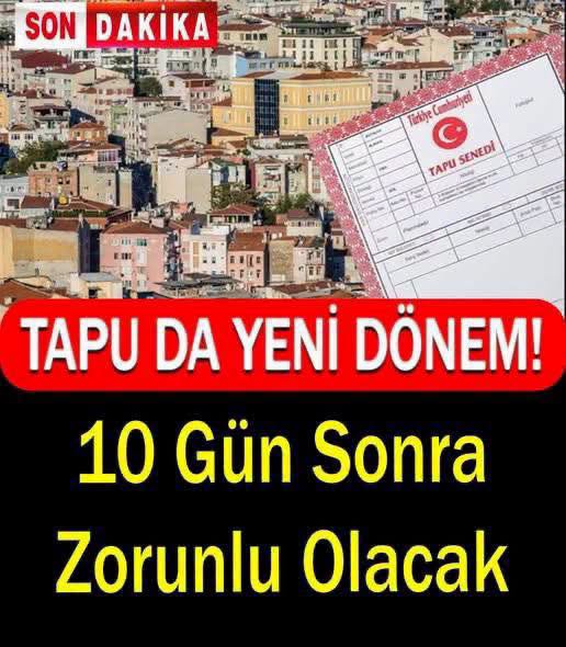 Tüm tapu sahiplerine duyuru
