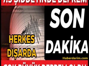 7,3 büyüklüğünde deprem meydana geldi.