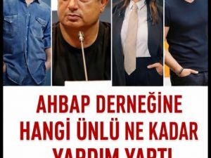 Ahbap Derneğine Yardım Yapanlar