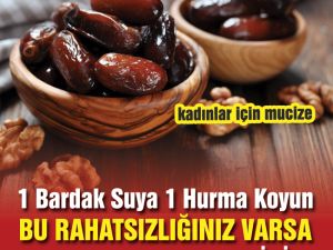 Bir Bardak Suya Bir Adet Kuru Hurma Koyup Bekletin Ve... Bakın Neye İyi 