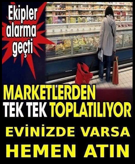 Kesinlikle tüketmeyin