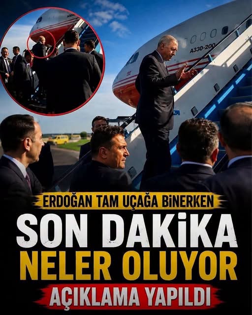 Cumhurbaşkanı Erdoğan uçağa bindiği