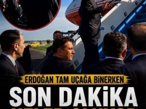 Cumhurbaşkanı Erdoğan uçağa bindiği