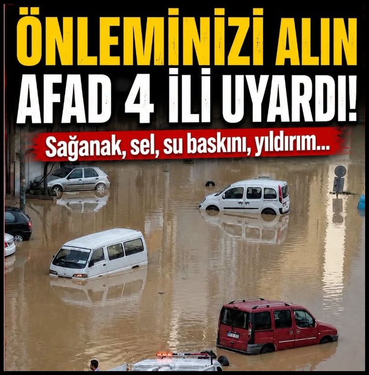 Meteorolojiden 4 il için uyarı yapıldı