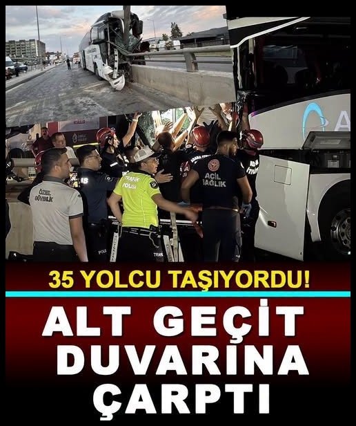 Yolcu otobüsü kaza yaptı galerisi resim 1