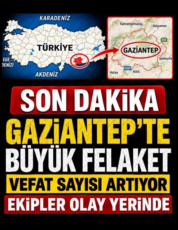 Acı haber Gaziantep'ten geldi