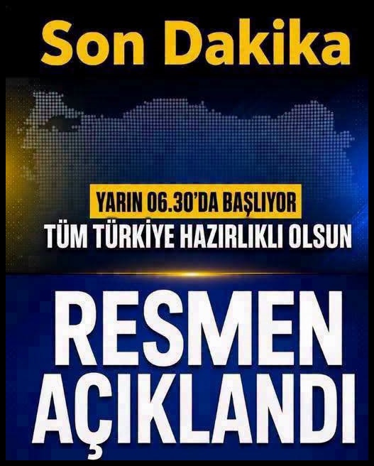 Yarın İçin Açıklama Yaptı