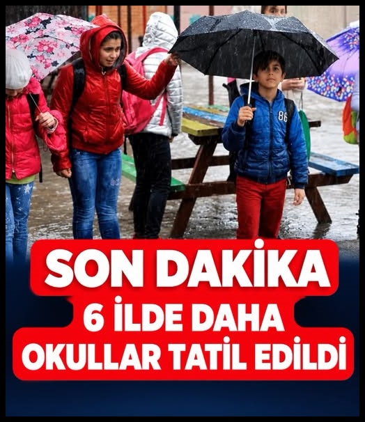 6 ilde okullar için peş peşe tatil kararı