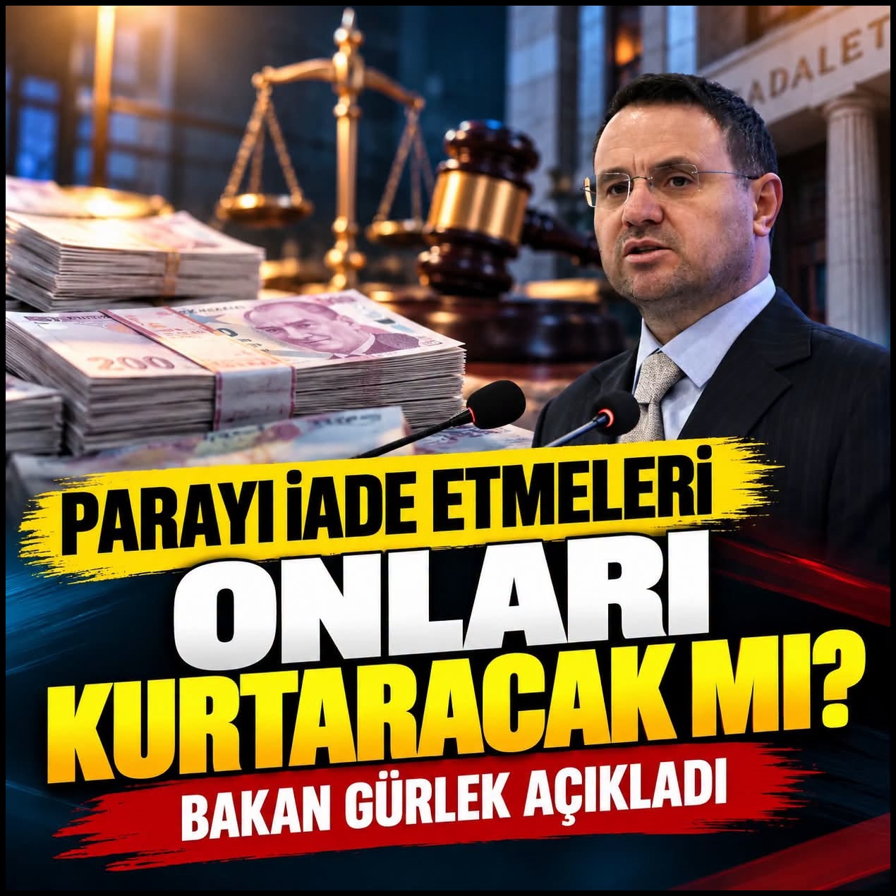 Adalet Bakanı Sayın Gürlek'ten fon soruşturmalarında iade uyarısı