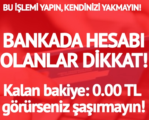 BANKADA PARASI OLANLAR BU HABERE DİKKAT! galerisi resim 1