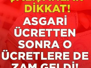 ÇALIŞANLAR DİKKAT! O ÜCRETLERE DE ZAM GELDİ, İŞTE YENİ ÜCRETLER...