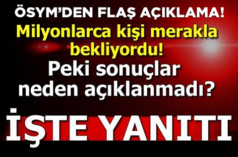 MERAKLA BEKLENİYORDU, ÖSYM'DEN FLAŞ AÇIKLAMA GELDİ! YGS SONUÇLARI.. galerisi resim 1