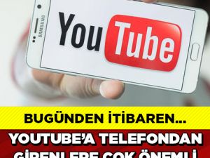 YOUTUBE'A TELEFONDAN GİRENLER DİKKAT!
