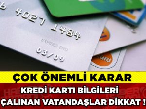 Yargıtay'dan kredi kartı bilgileri çalınan vatandaşla ilgili emsal 
