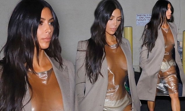Kim Kardashian plastik elbisesiyle şaşkına çevirdi galerisi resim 9