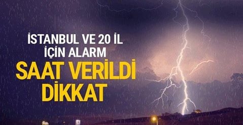 Saatlik hava durumu İstanbul ve 20 ili vuracak dikkat! galerisi resim 1