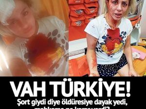 ESENYURT'TA ŞORTLA GEZDİ DİYE BİR ADAM TARAFINDAN ÖLDÜRESİYE DAYAK 