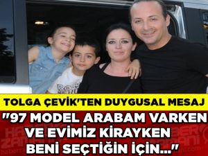 Tolga Çevik eşi için yazdığı yazıyla herkesi kendine hayran bıraktı