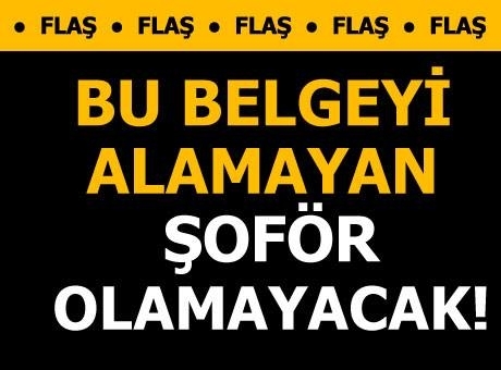 FLAŞ GELİŞME! TÜM ŞOFÖRLERE ZORUNLU OLUYOR! galerisi resim 1