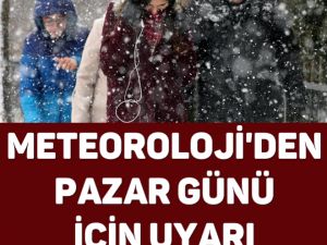 PAZAR GÜNÜ İÇİN UYARI