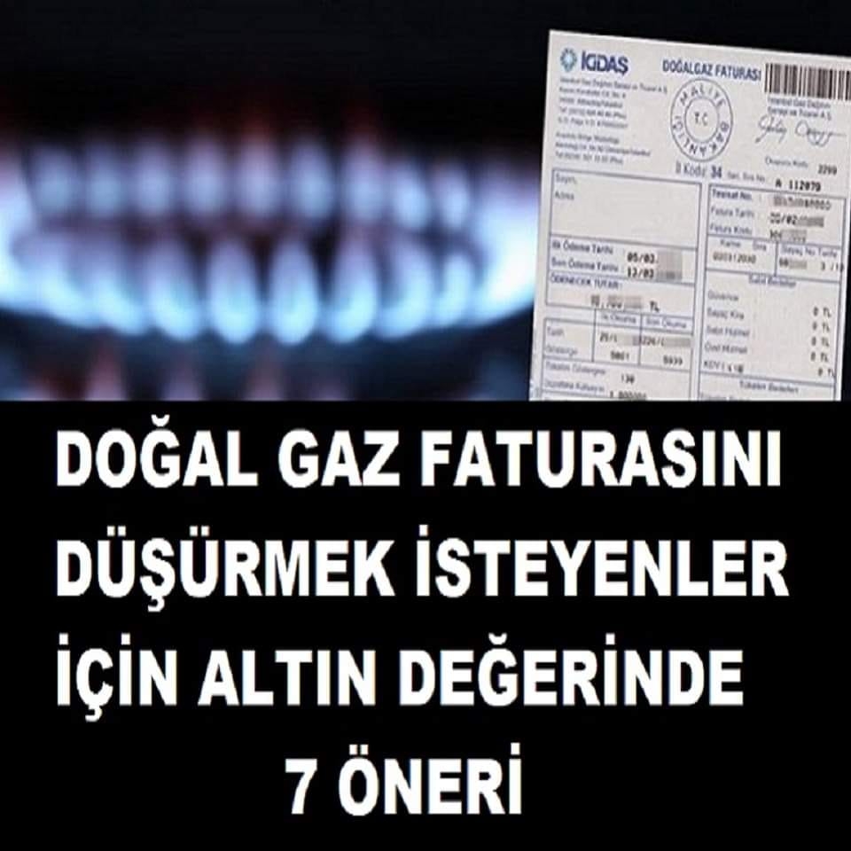 DOĞAL GAZ FATURASINI DÜŞÜRMEK İSTEYENLER İÇİN ALTIN DEĞERİNDE 7 ÖNERİ galerisi resim 1