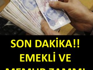 Son dakika: Emekli ve memur zammı belli oldu