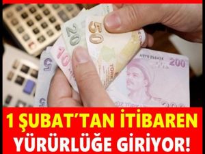 1 Şubattan İtibaren Uygulanacak… Ücretleri Belli Oldu..