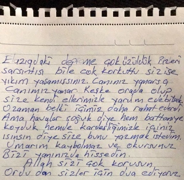BİR YARDIM PAKETİNİN İÇİNDEN ÇIKAN NOT galerisi resim 3