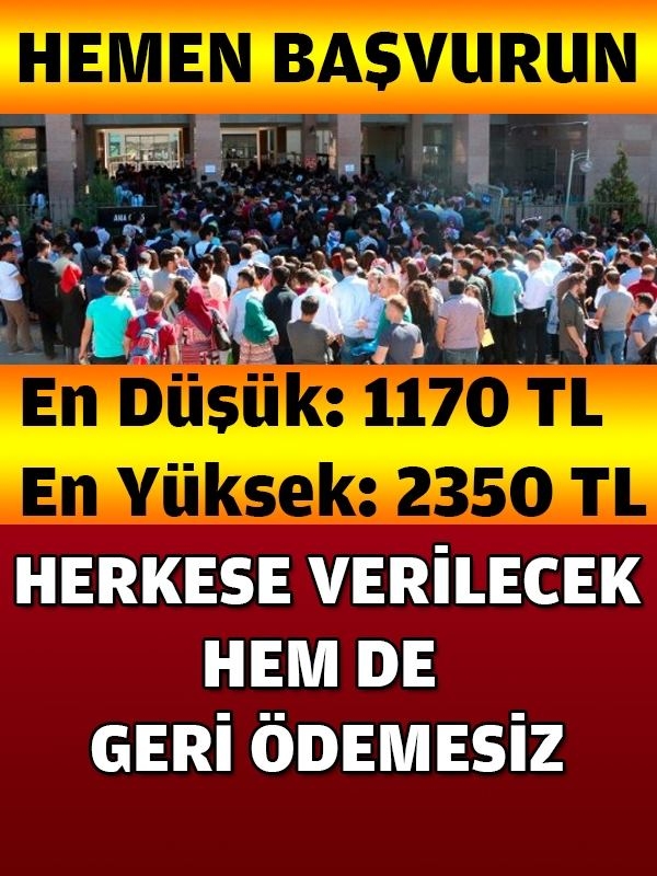 Başvuran herkese veriliyor hem de geri ödemesiz galerisi resim 1