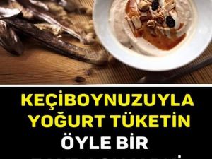 KEÇİBOYNUZUYLA YOĞURT TÜKETİN, BAKIN NELER OLUYOR