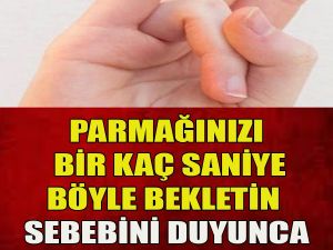 BAŞ PARMAĞINIZLA YÜZÜK PARMAĞINIZI BİRKAÇ SANİYELİĞİNE BÖYLE ESNETİN.