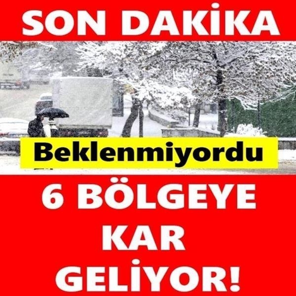 Meteoroloji’den 6 bölge için kar yağışı açıklaması galerisi resim 1